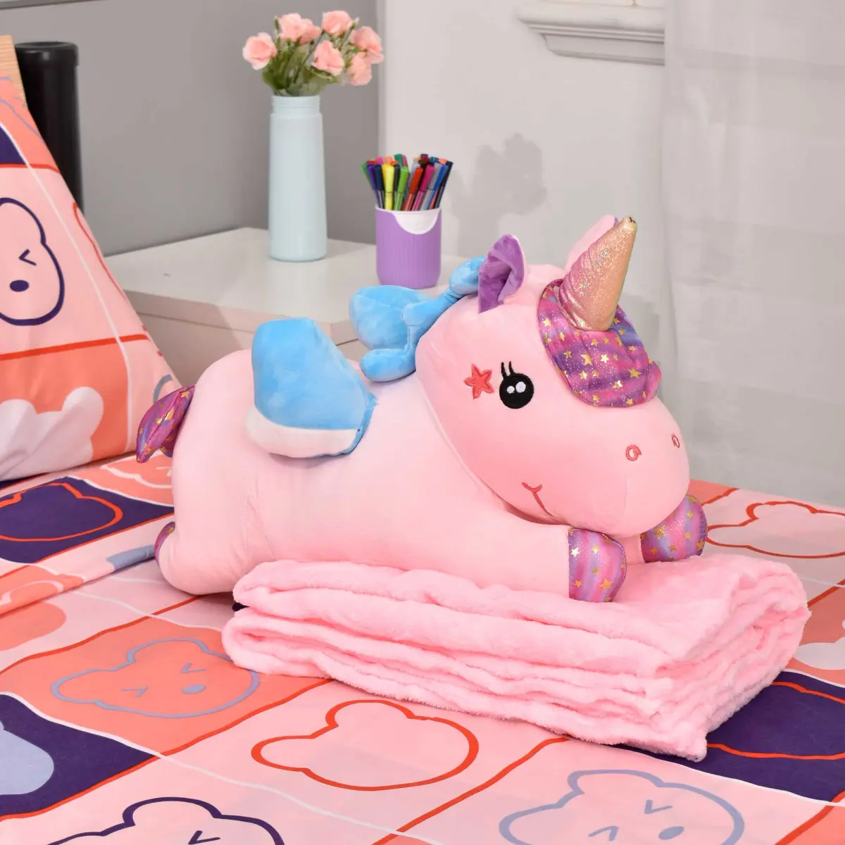 Frazada Infantil Con Peluches 110X160Cm Aprox - Imagen 4