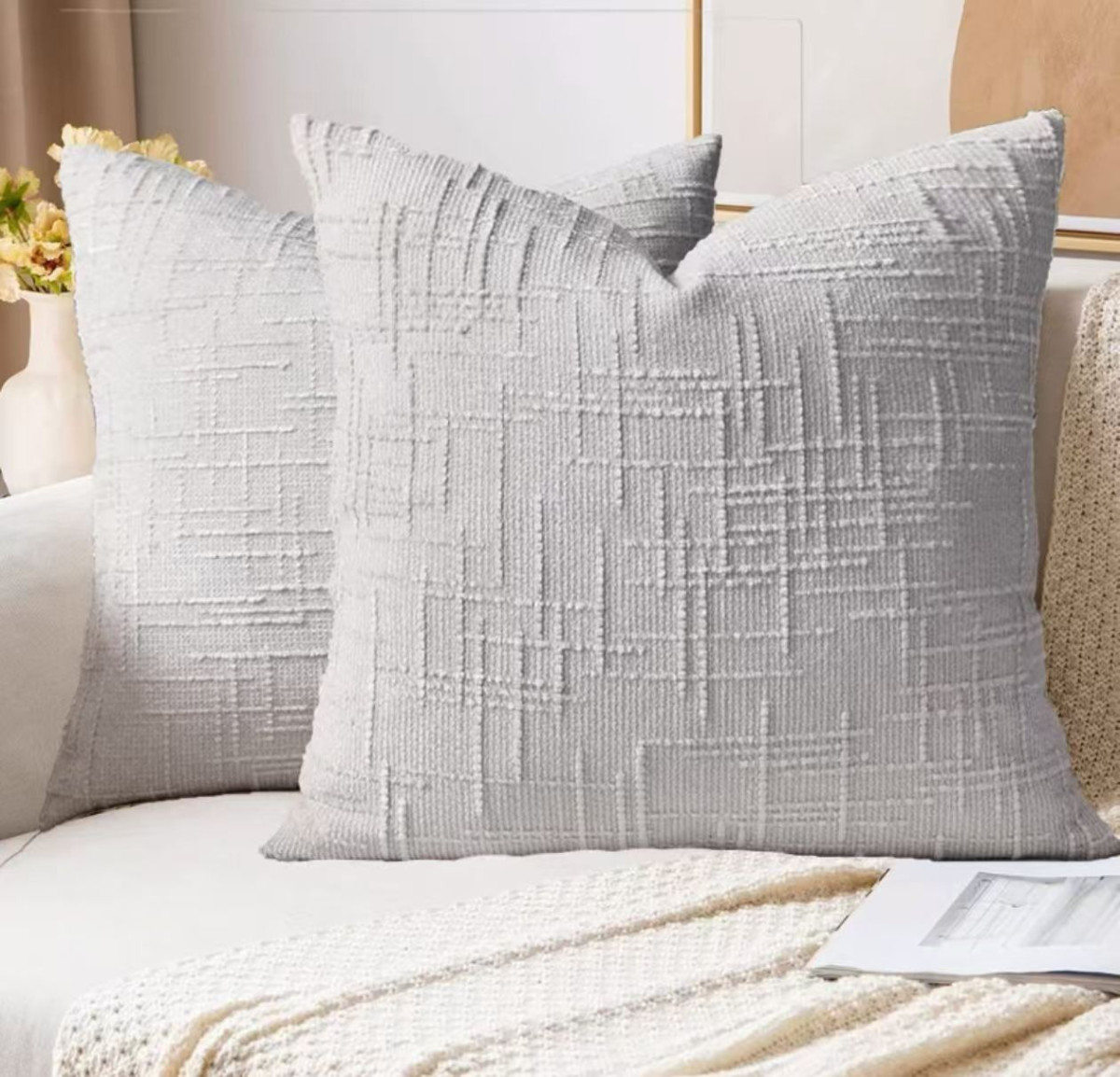 Funda De Almohadon Chenille Lisa 45X45Cm Aprox - Imagen 2