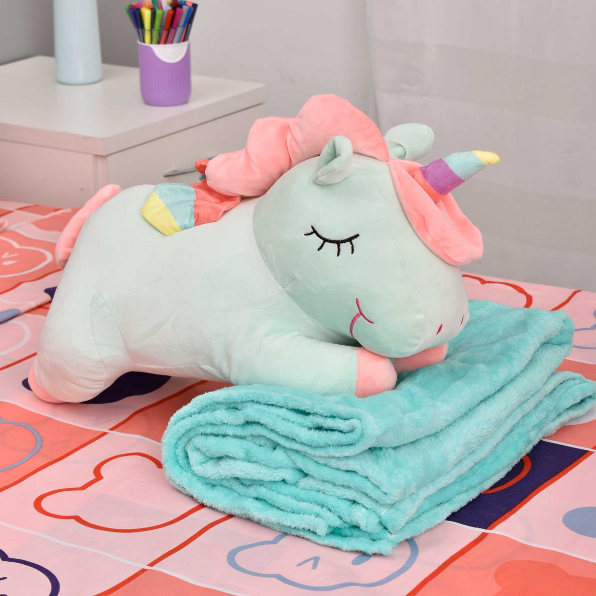 Frazada Infantil Con Peluches 110X160Cm Aprox - Imagen 5