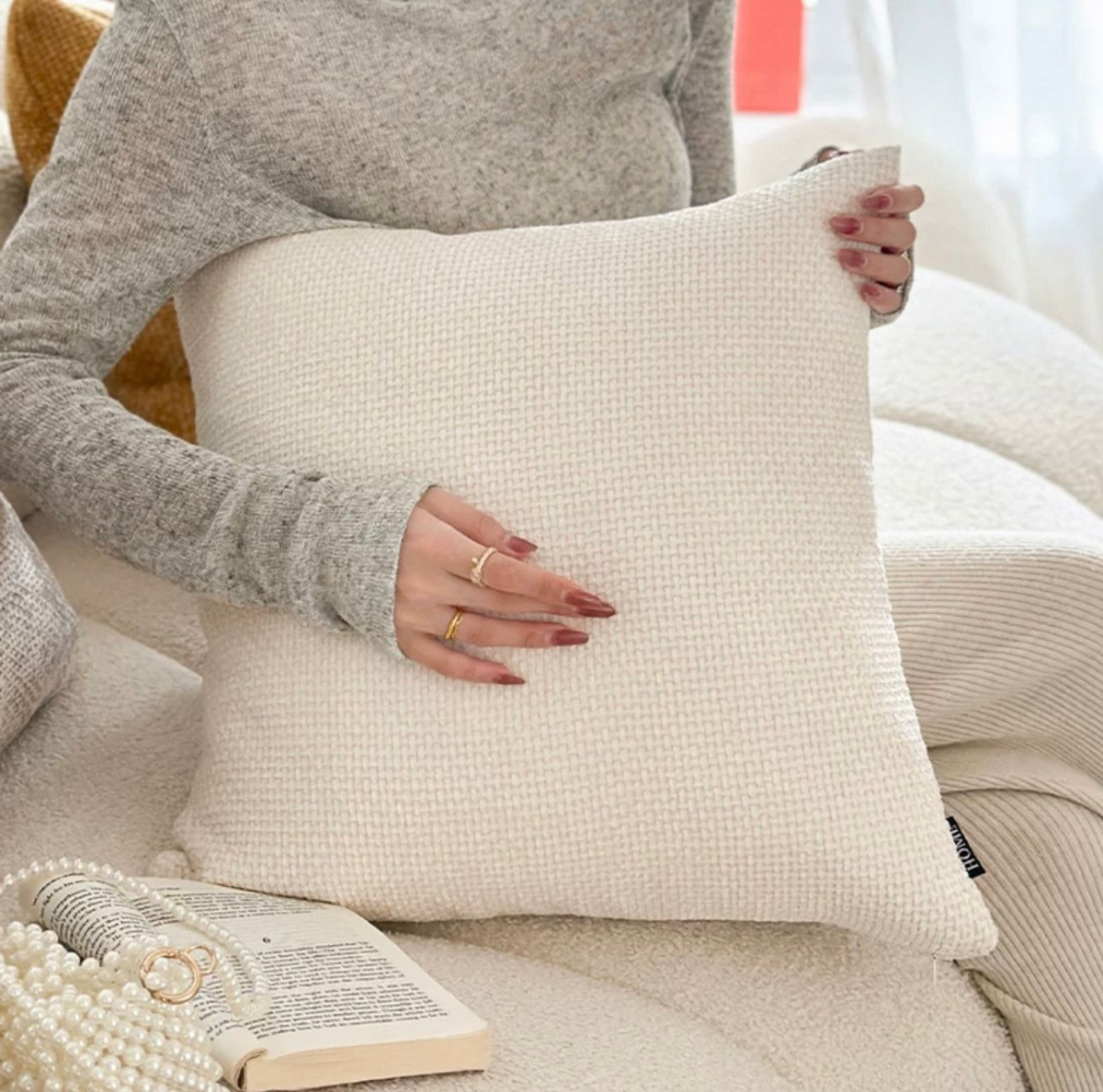 Funda De Almohadon Chenille 45X45Cm Aprox - Imagen 1