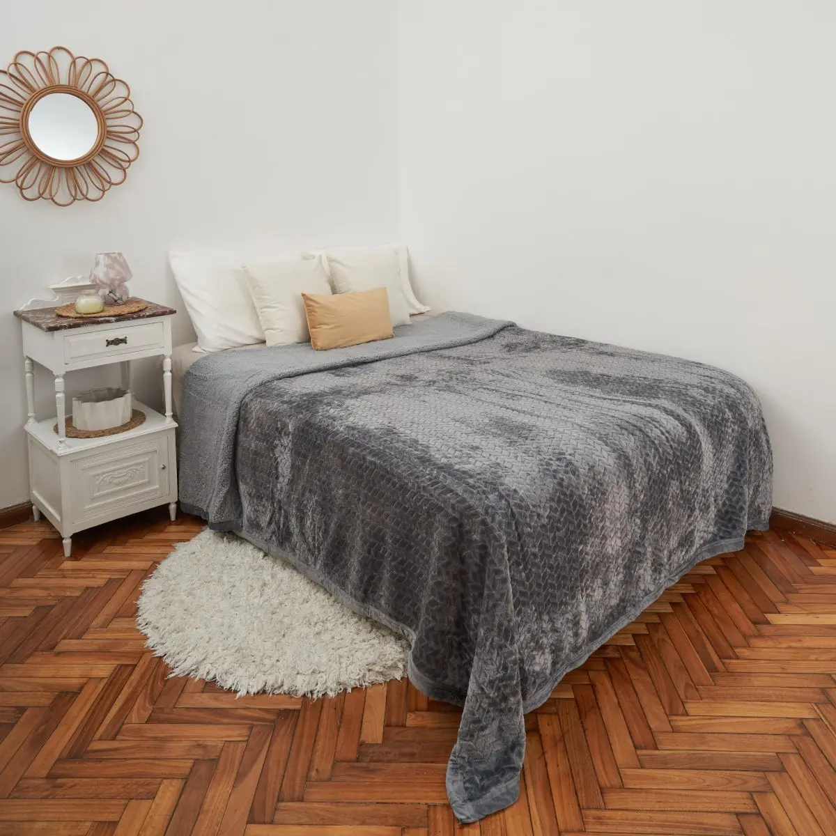 Frazada Doble Jacquard Queen Size 220X240Cm Aprox. - Imagen 3