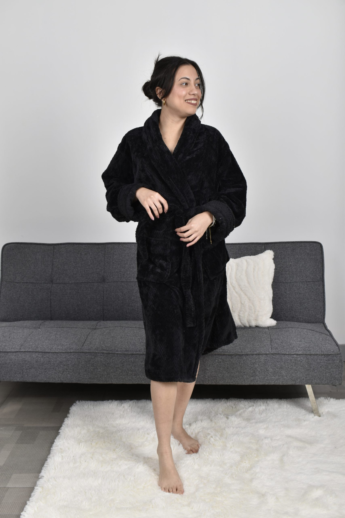 Bata De Baño Microfibra Unisex Talles S M L Xl Xxl - Imagen 6