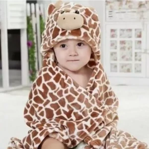 Frazada Con Capucha Para Niño 75X100Cm Aprox