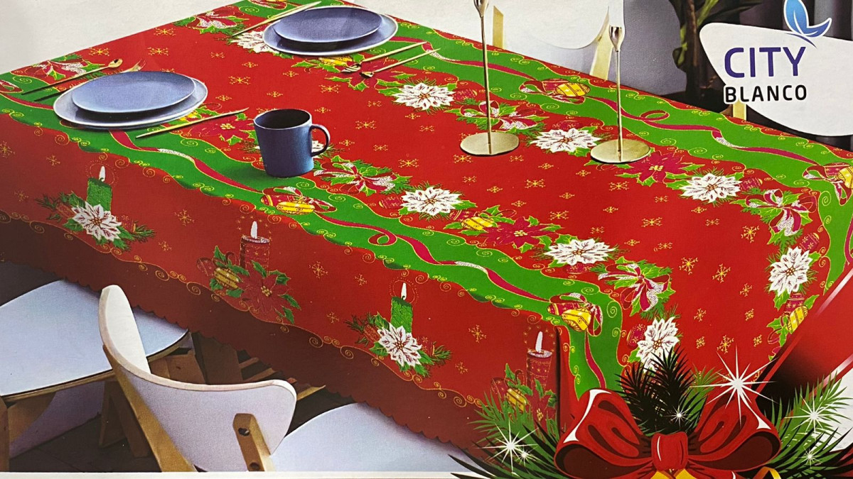 Mantel Navideño Tropical 150X250Cm - Imagen 3