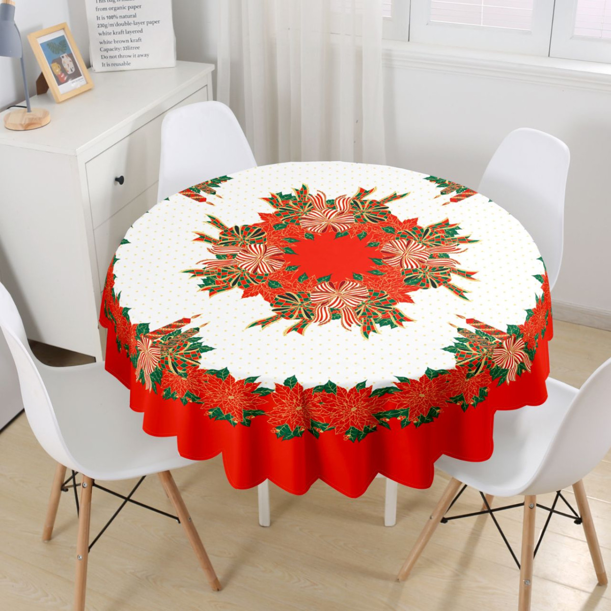 Mantel Navideño Tropical Redondo 180Cm - Imagen 6