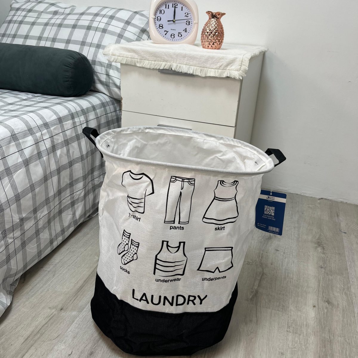 Cesto De Ropa "Simil Lino" 40X50Cm Aprox - Imagen 2