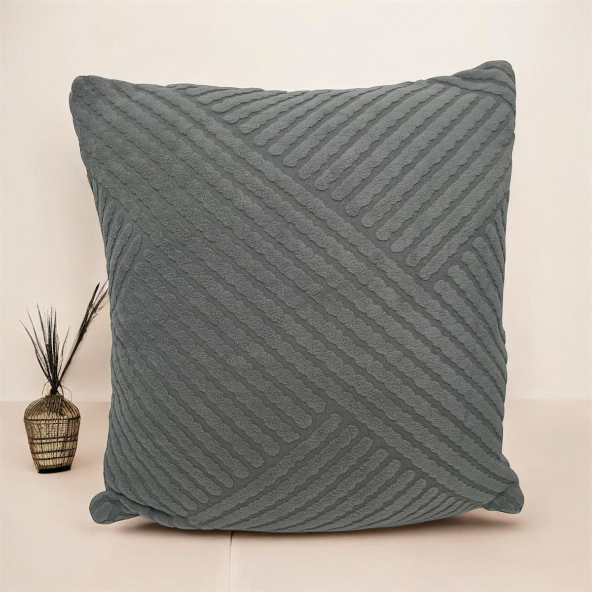 Funda De Almohadon Elastico Con Rayas - Imagen 2