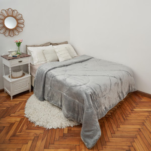 Edredon Flannel C/Corderito King Size 250X280Cm Aprox.