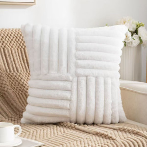 Funda De Almohadon Rayada Felpa 45 X 45Cm Aprox