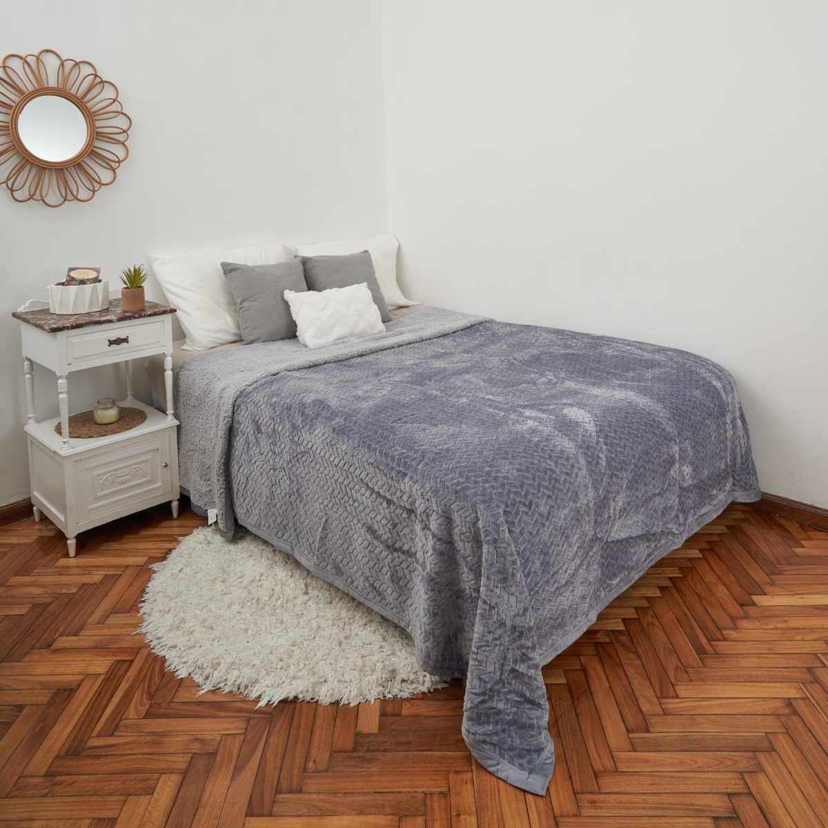 Frazada Doble Jacquard Queen Size 220X240Cm Aprox. - Imagen 4