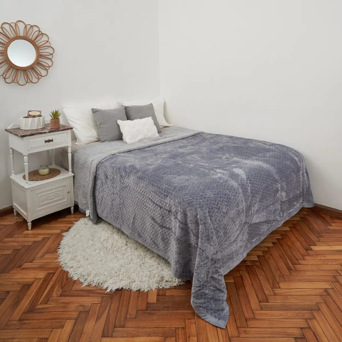 Frazada Doble Jacquard Queen Size 220X240Cm Aprox. - Imagen 4