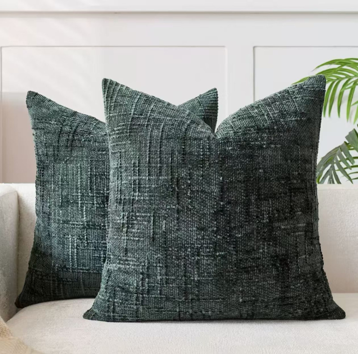 Funda De Almohadon Chenille Lisa 45X45Cm Aprox - Imagen 5