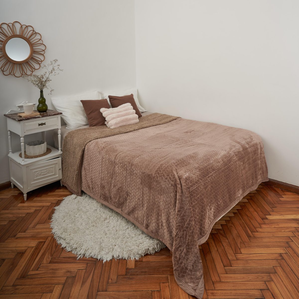 Frazada Doble Jacquard Queen Size 220X240Cm Aprox. - Imagen 2