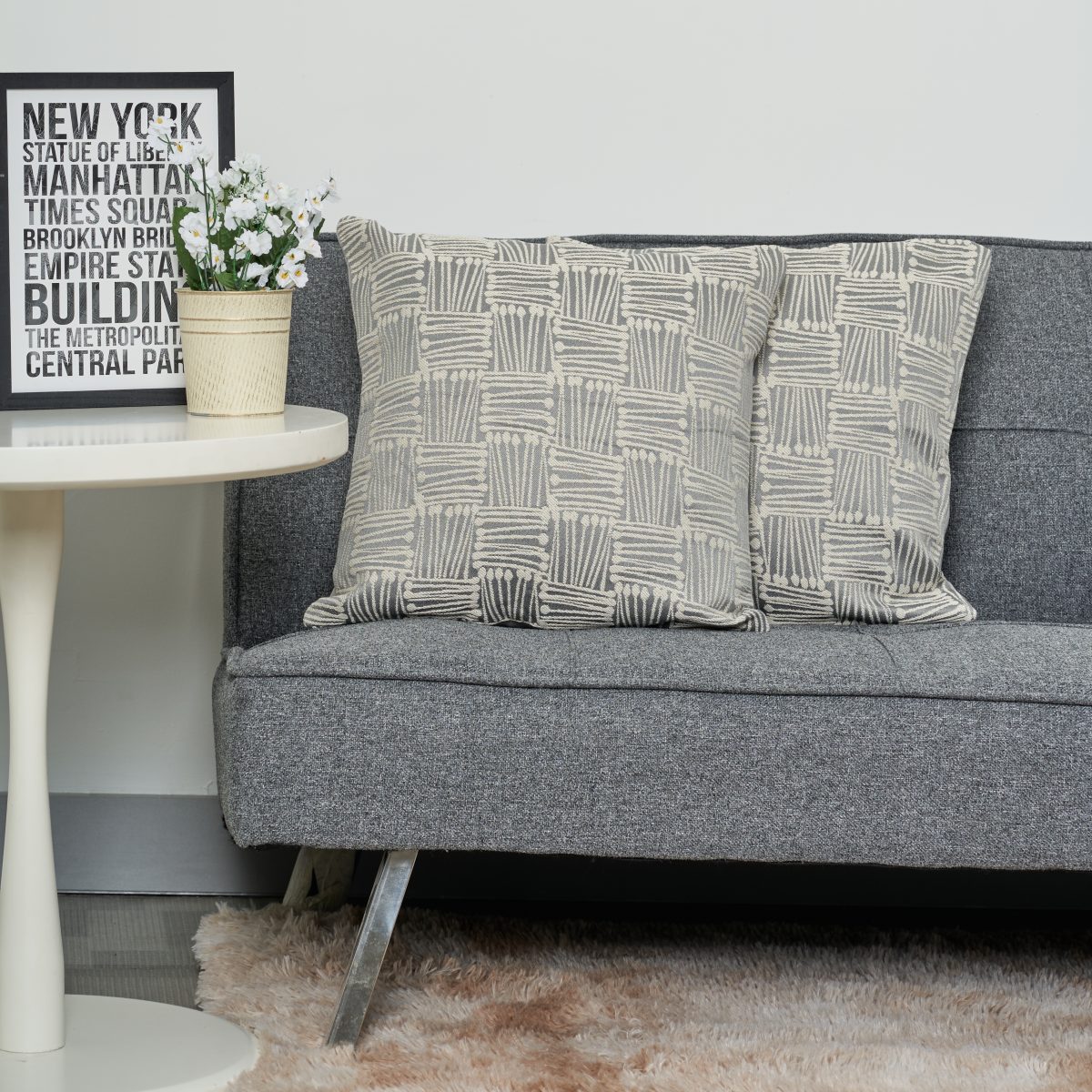 Funda De Almohadon Con Cuadrados 45X45Cm Aprox - Imagen 5