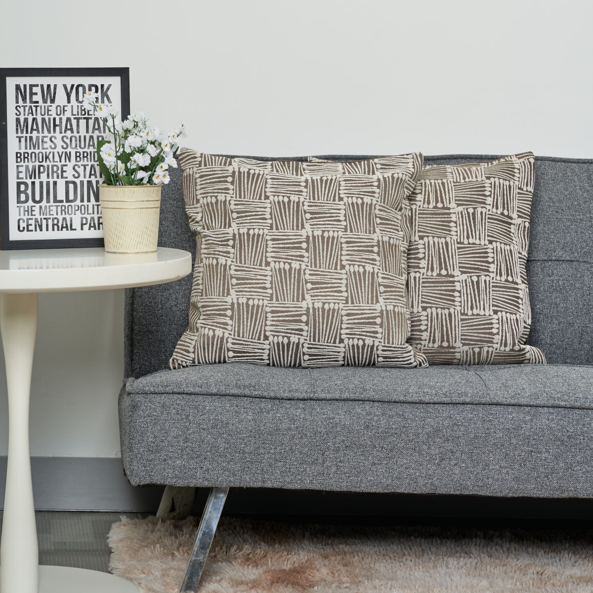 Funda De Almohadon Con Cuadrados 45X45Cm Aprox - Imagen 6