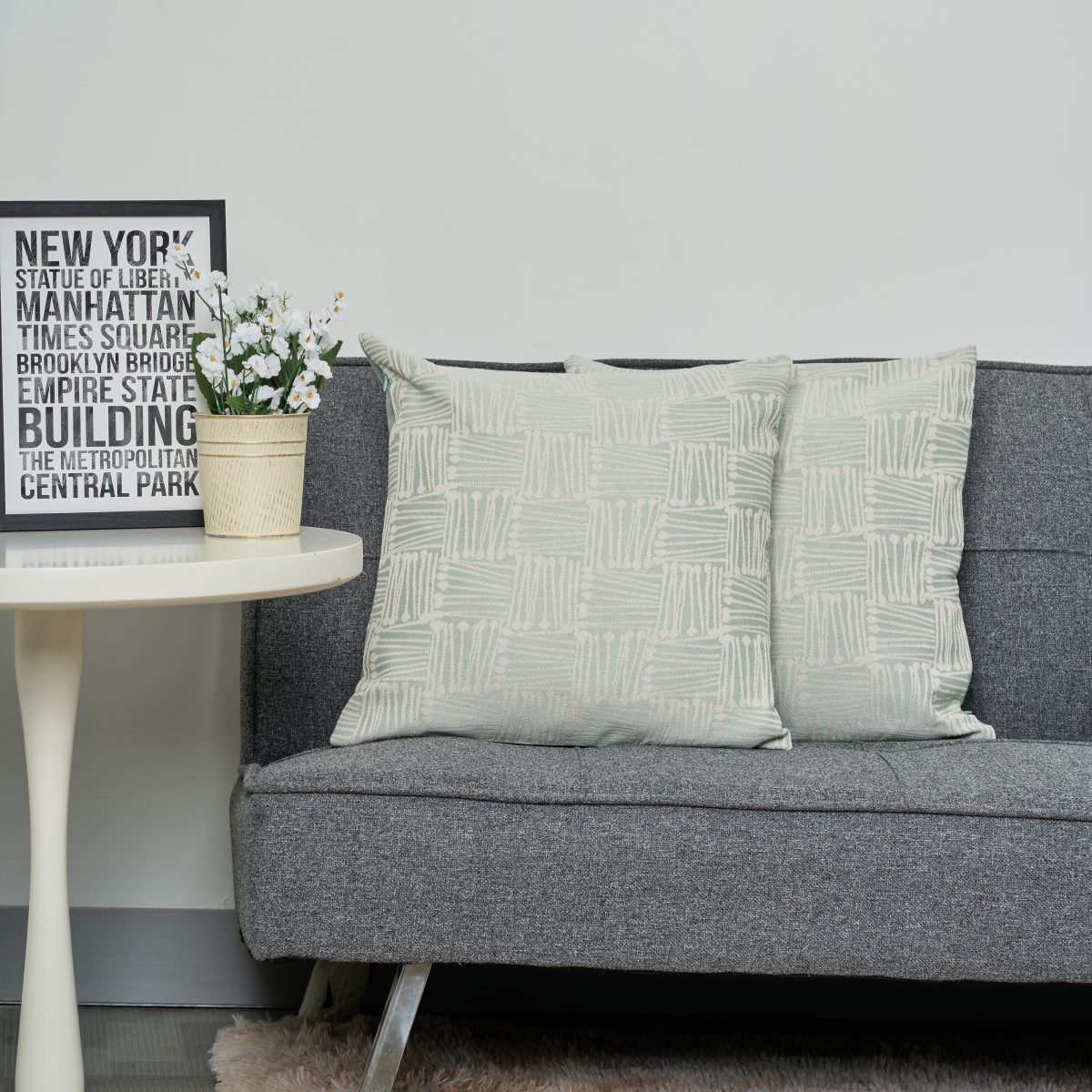 Funda De Almohadon Con Cuadrados 45X45Cm Aprox - Imagen 3