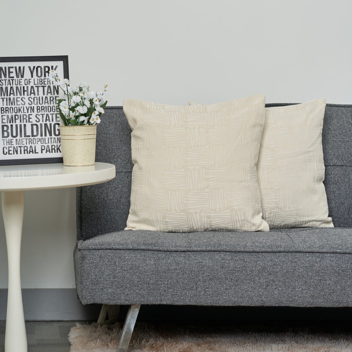 Funda De Almohadon Con Cuadrados 45X45Cm Aprox - Imagen 2