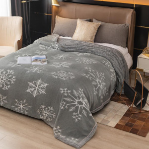 Frazada Lana Sintetica Estampada Queen Size 230X250Cm Aprox.