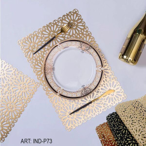 Individual X6 Dorado C/Flores 30X40Cm