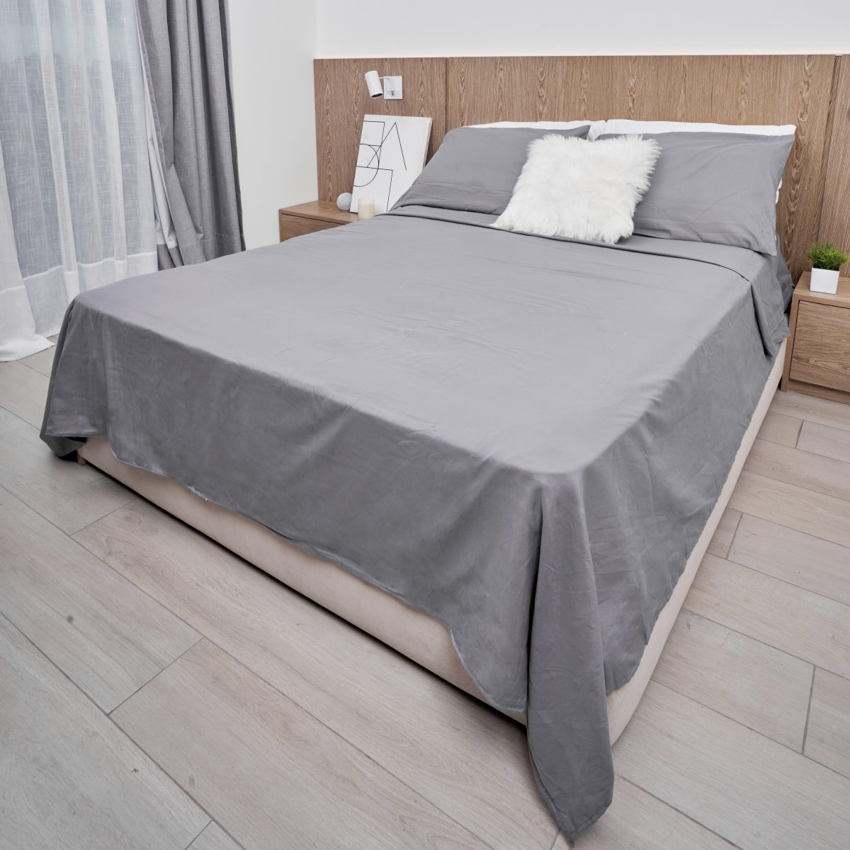 Juego De Sabanas Queen Size Lisas 1200 Hilos - Imagen 7