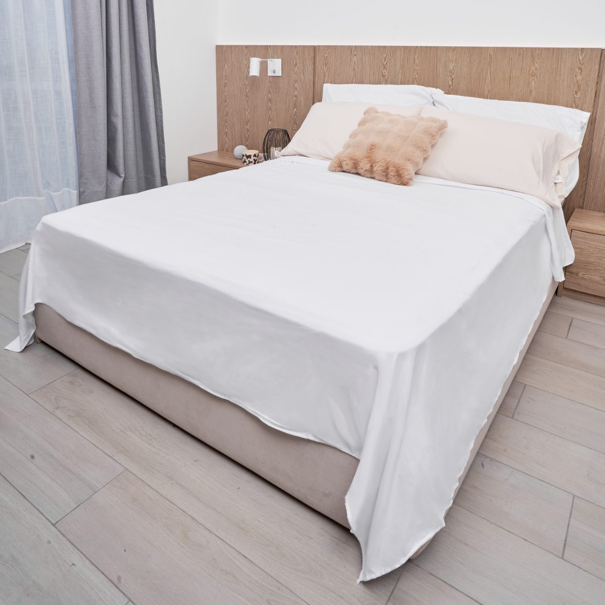 Juego De Sabanas Queen Size Lisas 1200 Hilos - Imagen 1