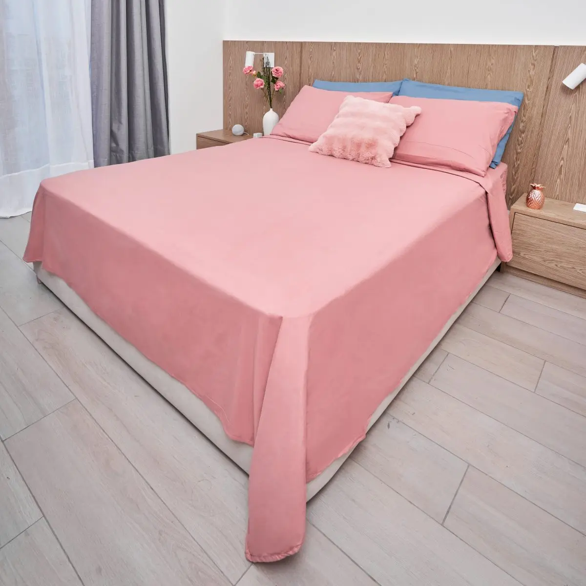 Juego De Sabanas Queen Size Lisas 1200 Hilos - Imagen 4