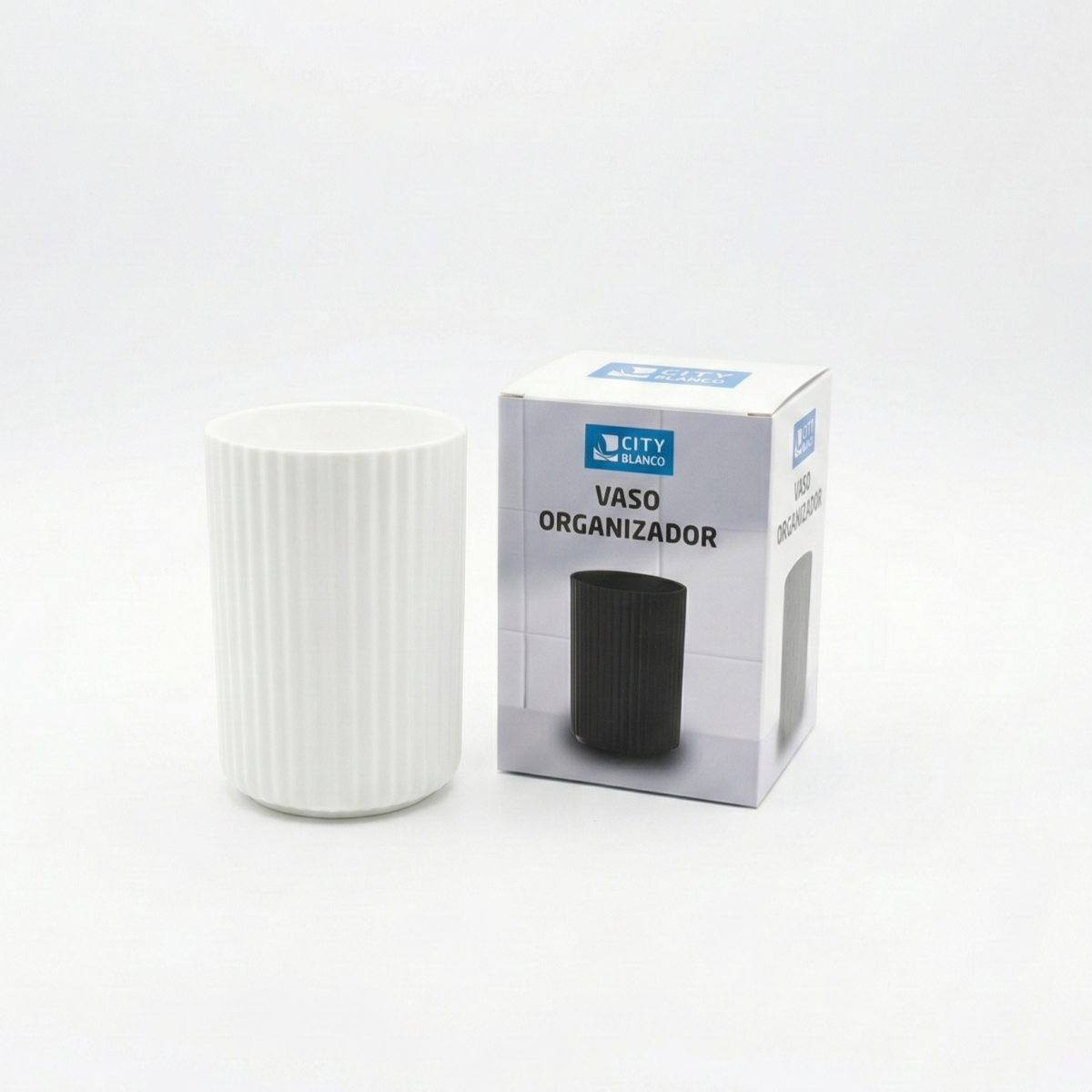 Vaso organizador de enjuague rayado - Imagen 4