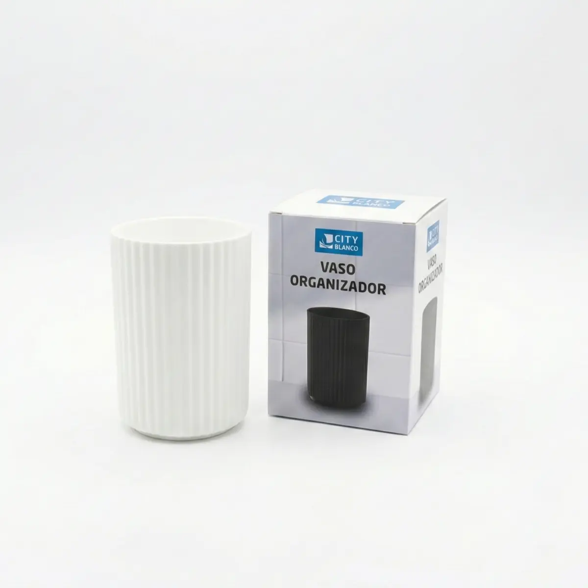 Vaso organizador de enjuague rayado - Imagen 4