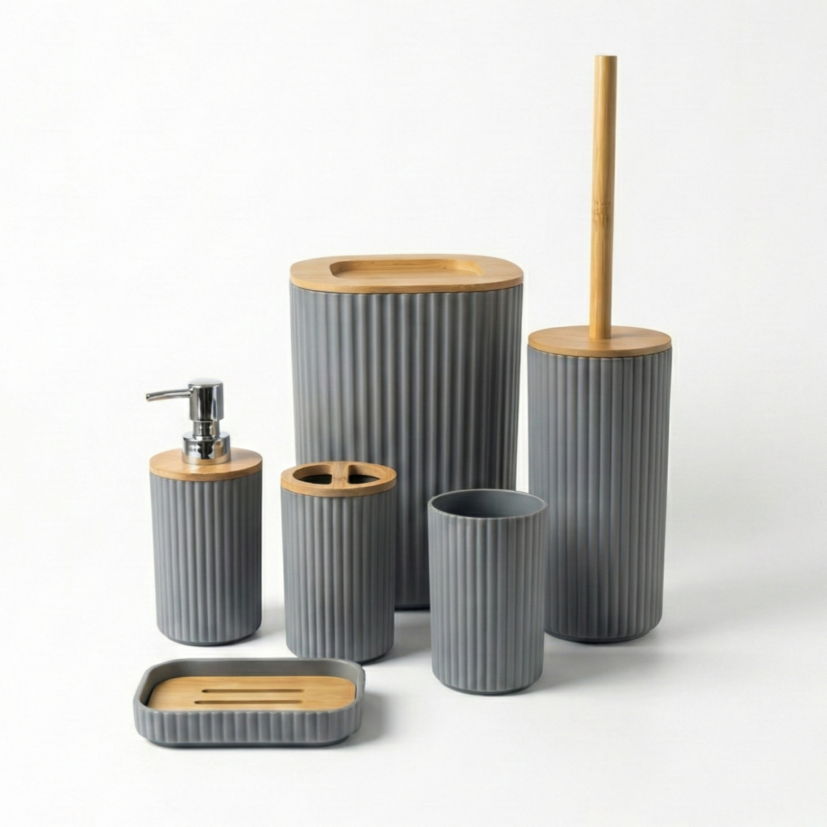 Set de Baño Rayado 6 pcs - Imagen 3