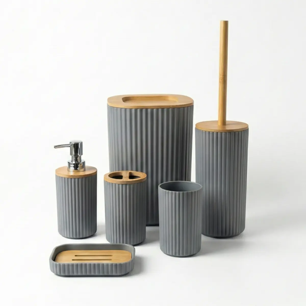 Set de Baño Rayado 6 pcs - Imagen 3