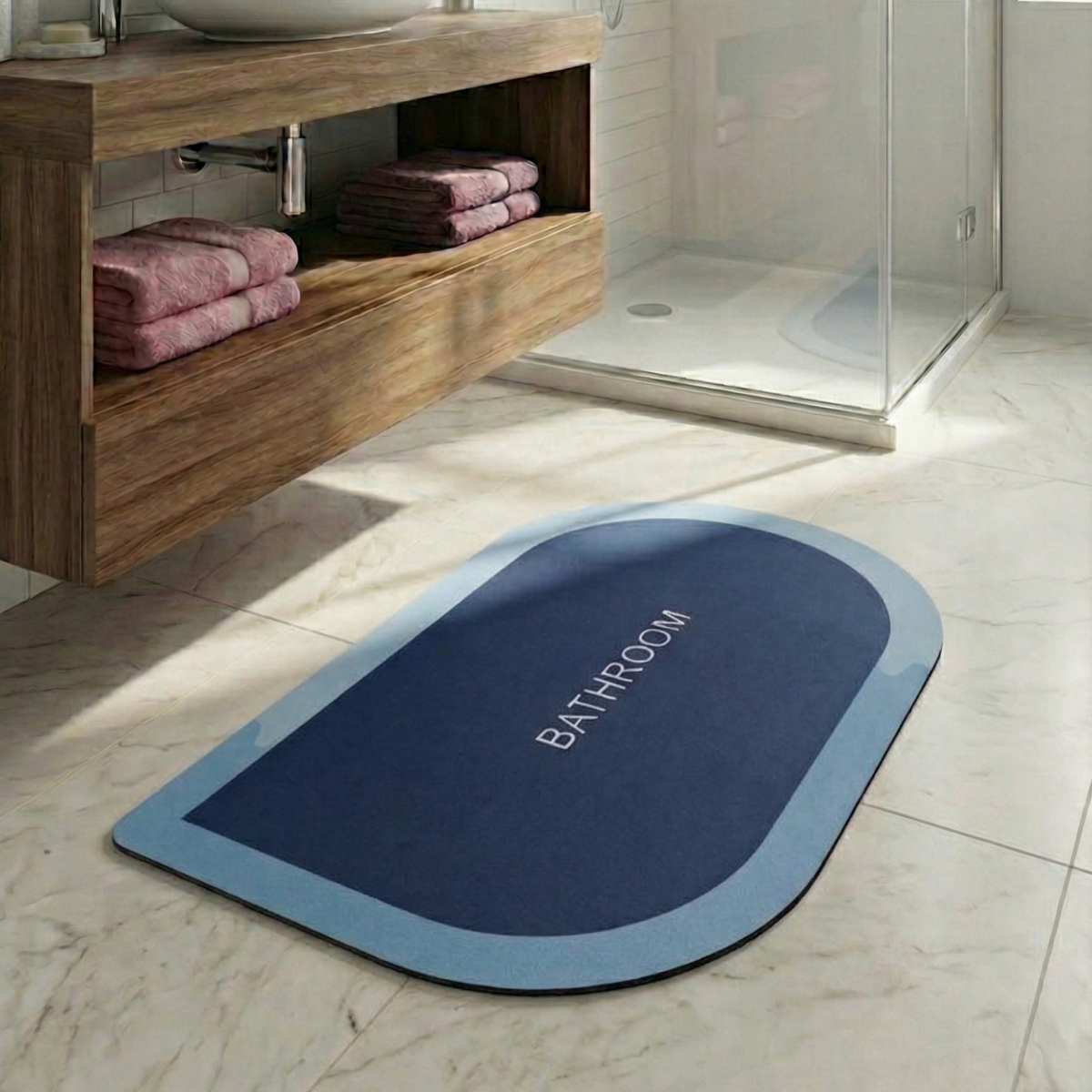 Alfombra absorbente semicírculo 40x60cm aprox - Imagen 4