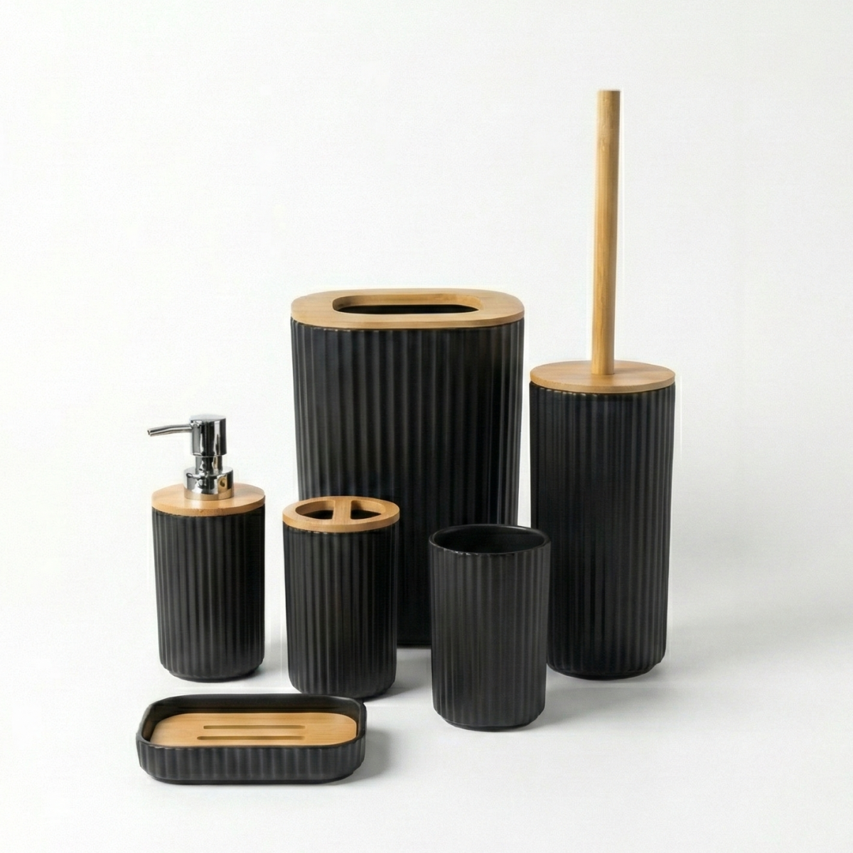 Set de Baño Rayado 6 pcs - Imagen 2