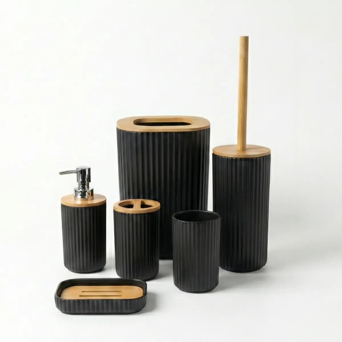 Set de Baño Rayado 6 pcs - Imagen 2