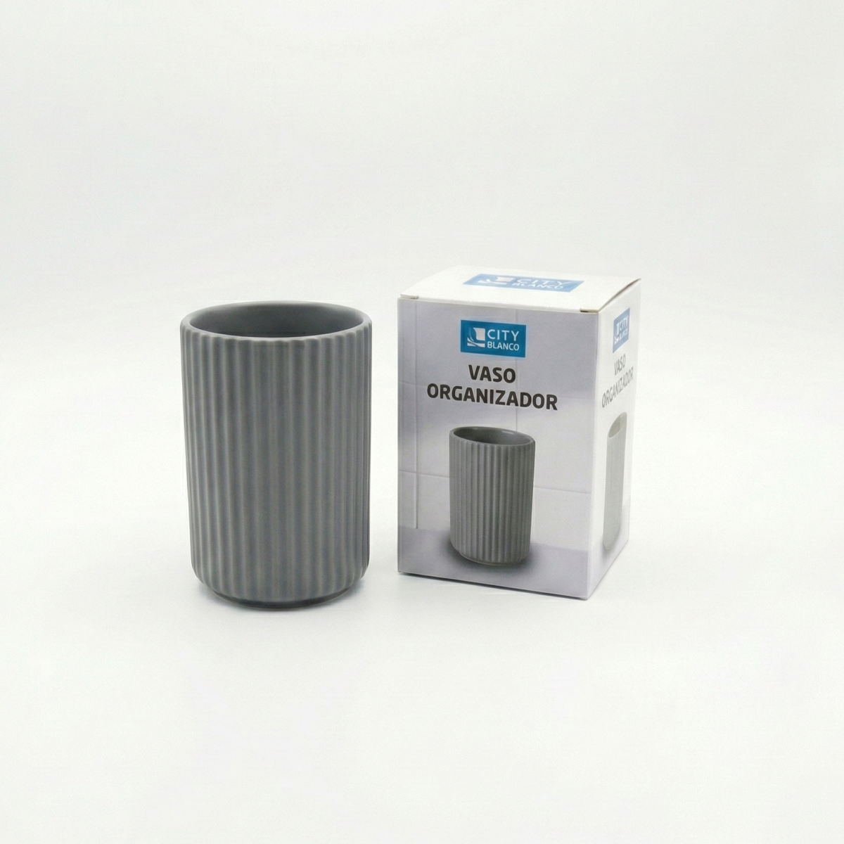 Vaso organizador de enjuague rayado - Imagen 3