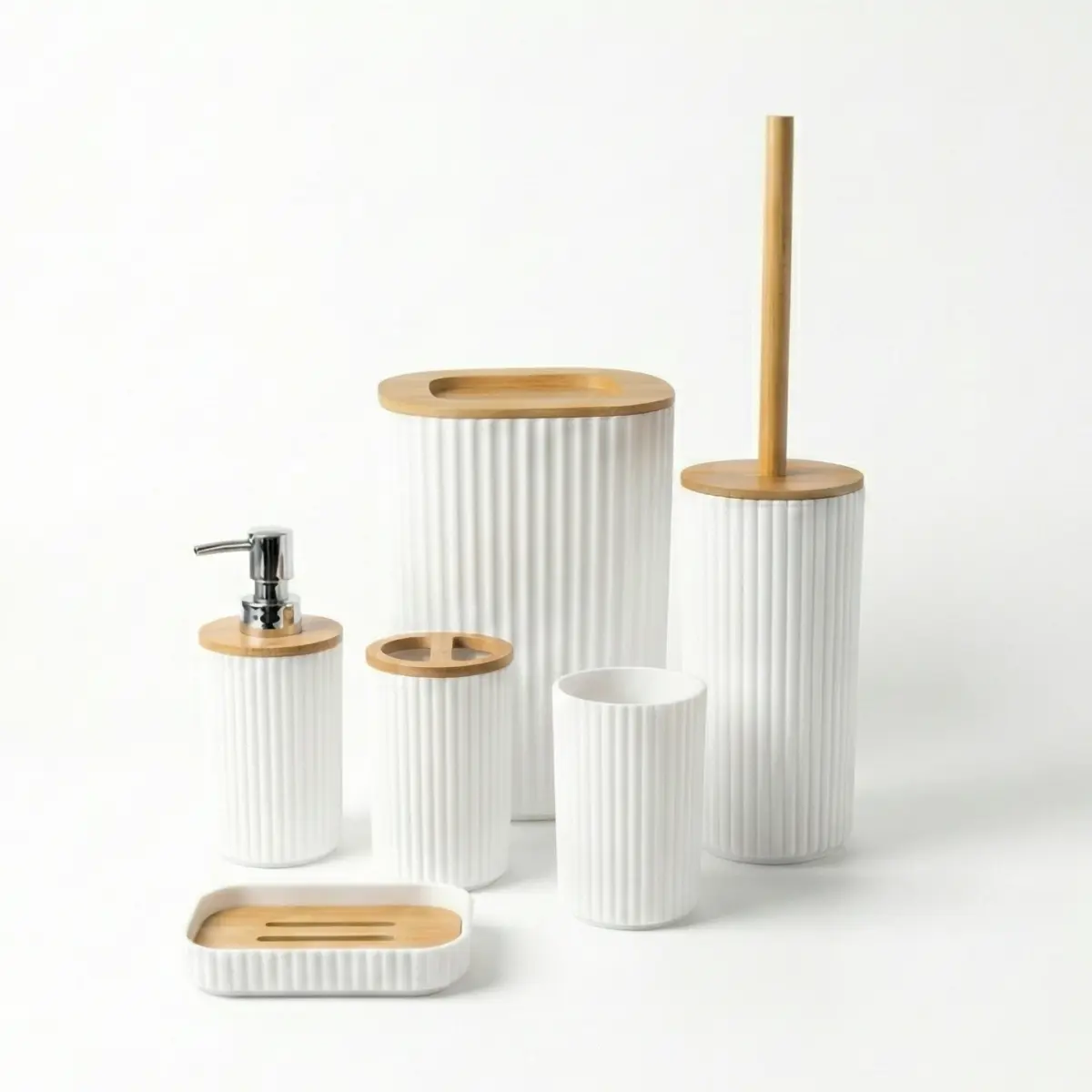 Set de Baño Rayado 6 pcs - Imagen 4