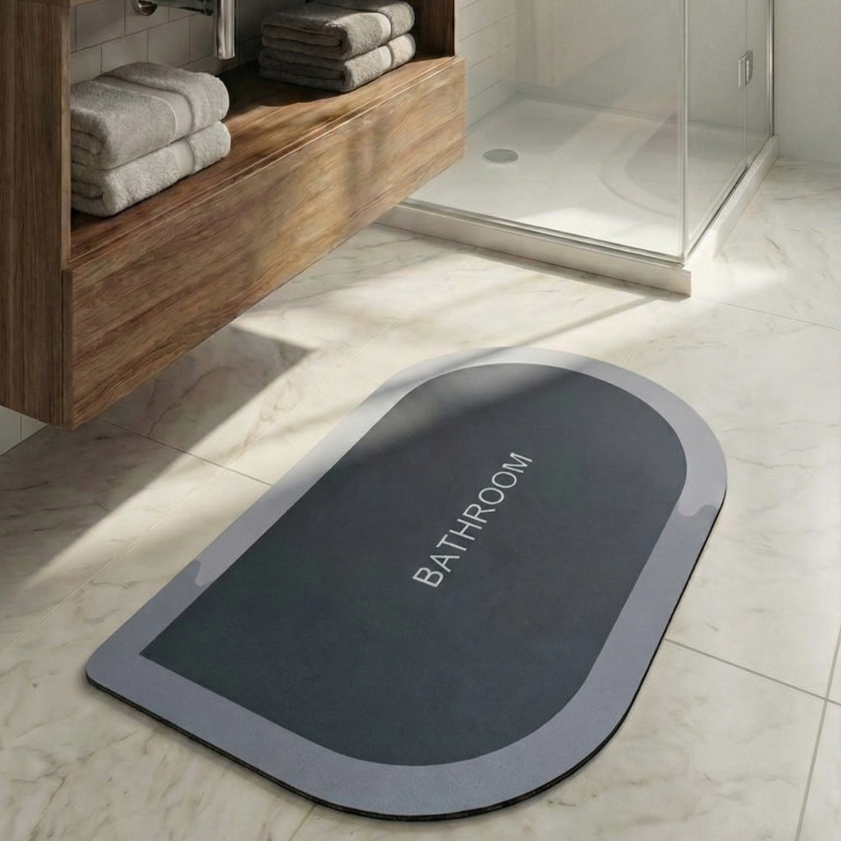 Alfombra absorbente semicírculo 40x60cm aprox - Imagen 5