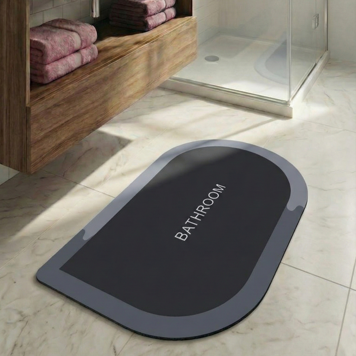 Alfombra absorbente semicírculo 40x60cm aprox - Imagen 6