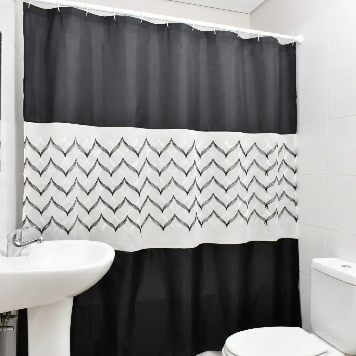 Cortina de ba?o de organza 180 x 180 cm - Imagen 1