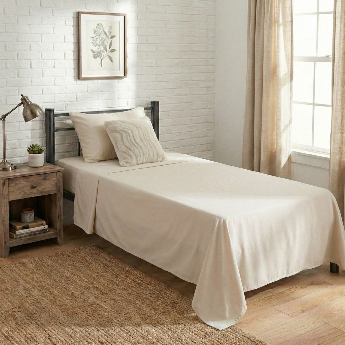 Juego de Sabanas "Twin size" 1200 hilos - Imagen 5