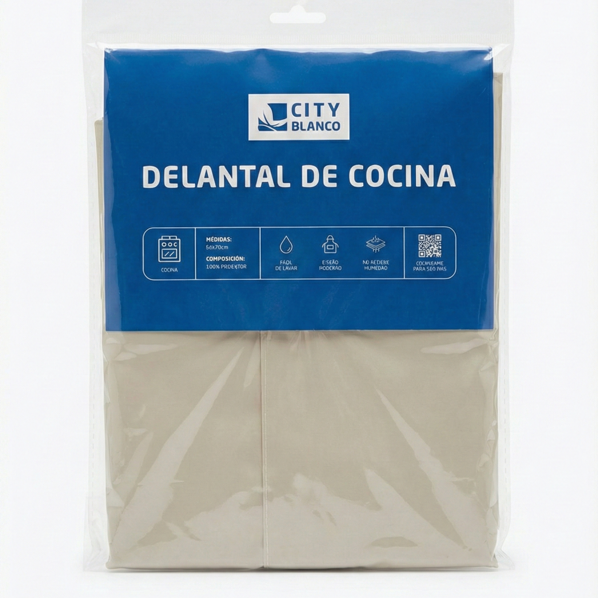 Delantal de cocina simil cuero 66x70cm aprox - Imagen 6