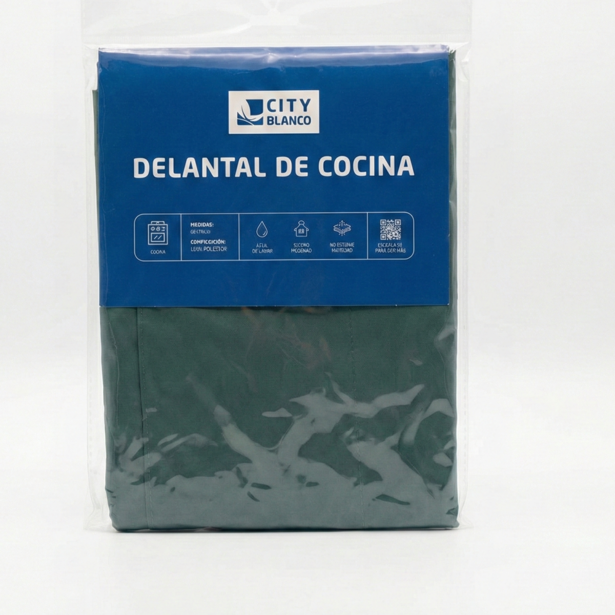 Delantal de cocina simil cuero 66x70cm aprox - Imagen 3