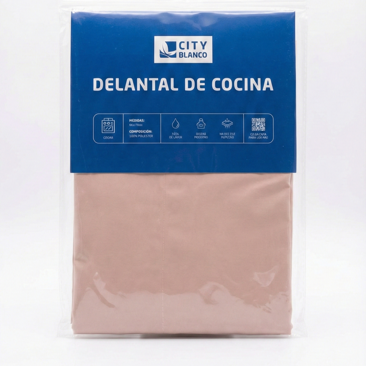Delantal de cocina simil cuero 66x70cm aprox - Imagen 2