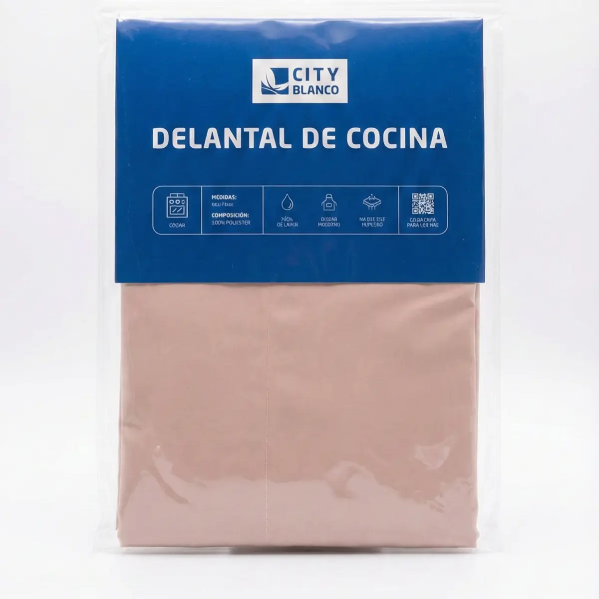 Delantal de cocina simil cuero 66x70cm aprox - Imagen 2