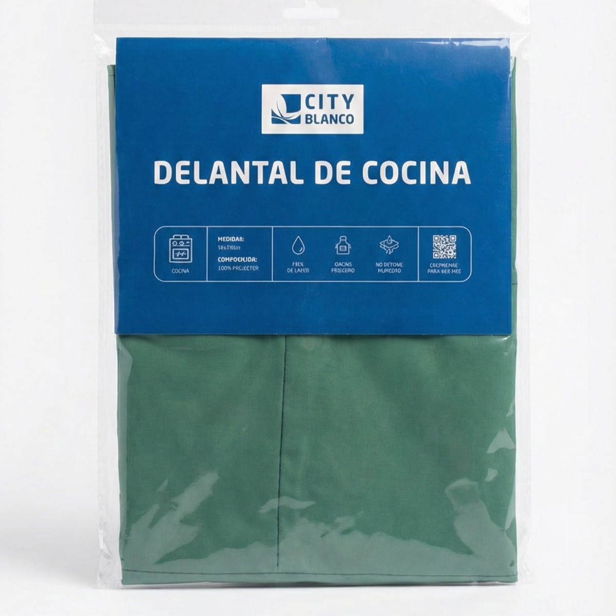 Delantal de cocina simil cuero 66x70cm aprox - Imagen 4